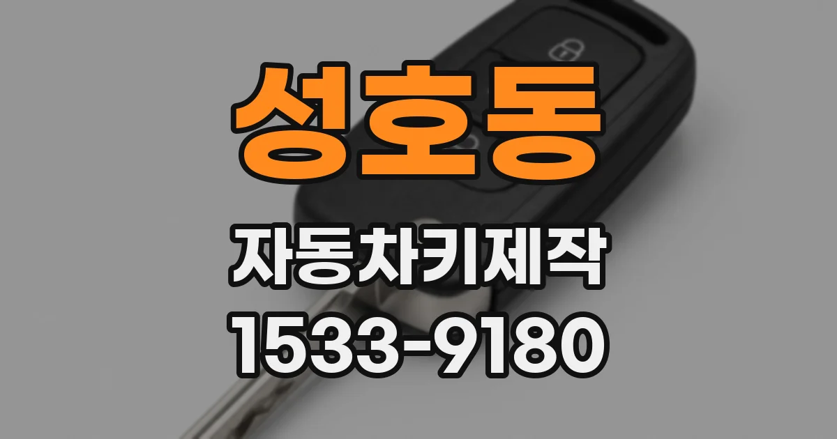 성호동 자동차키제작