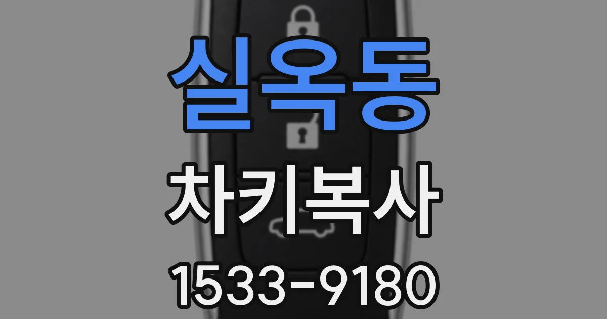실옥동 차키복사
