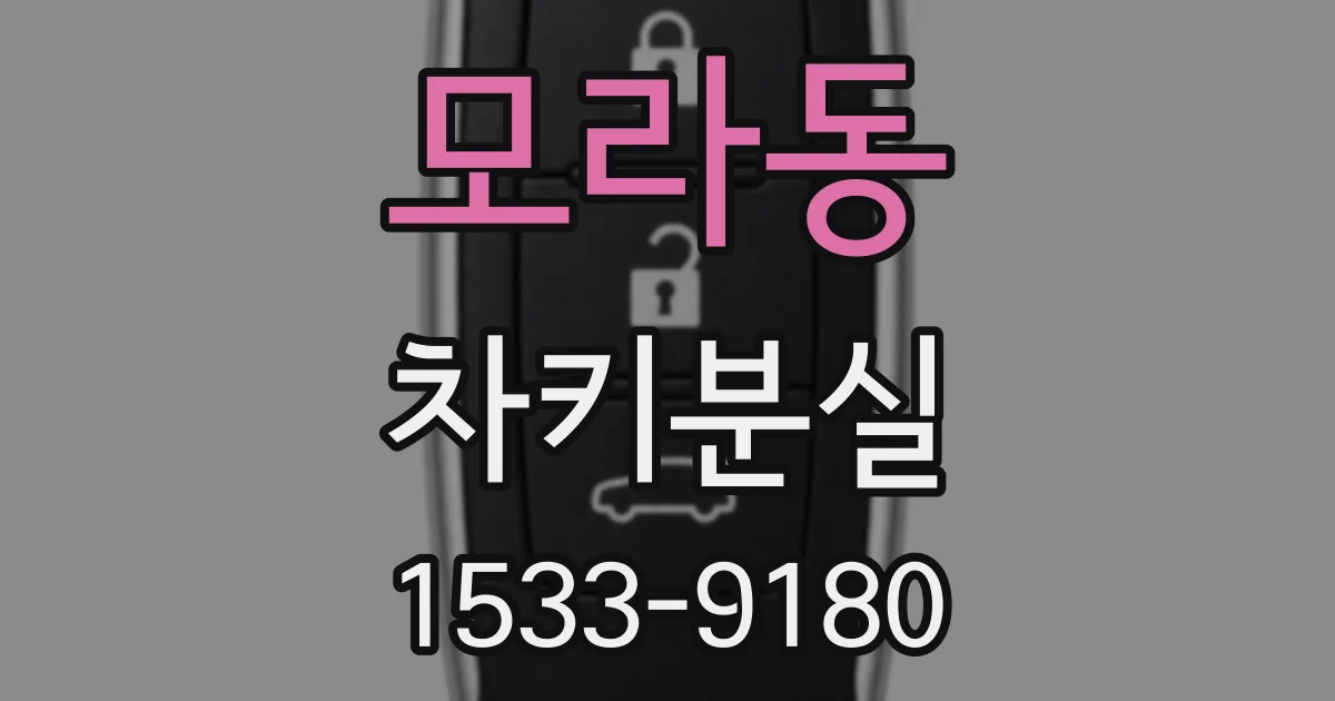 모라동 차키분실