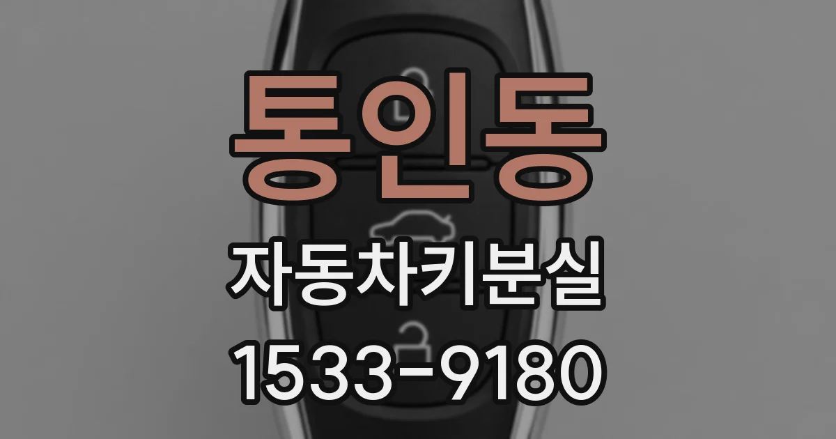 통인동 자동차키분실