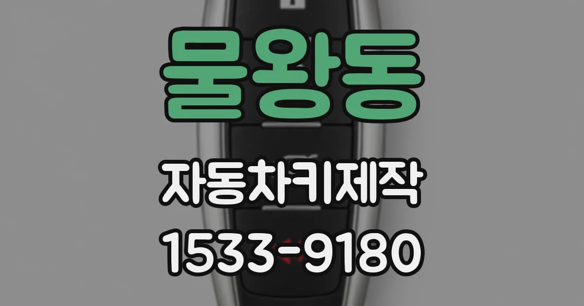 물왕동 자동차키제작