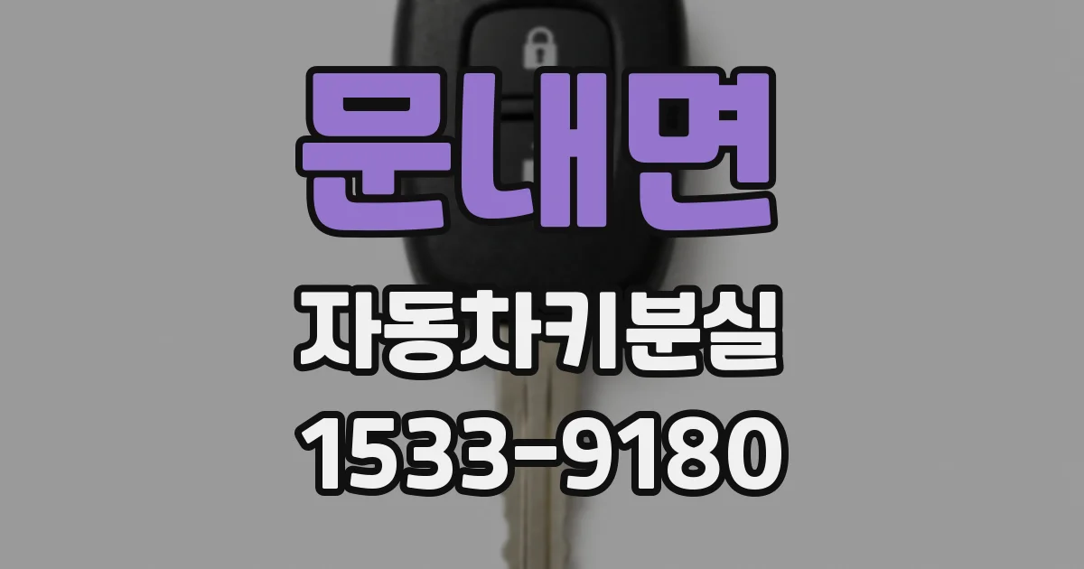 문내면 자동차키분실