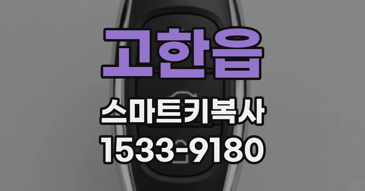 고한읍 스마트키복사