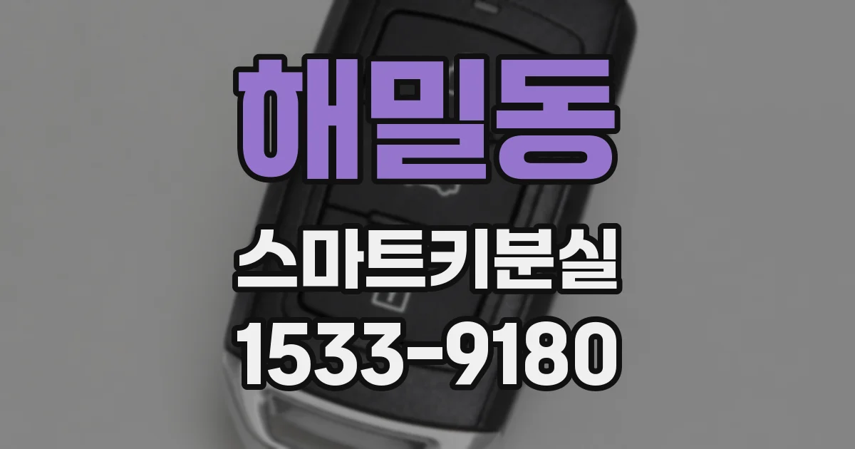 해밀동 스마트키분실