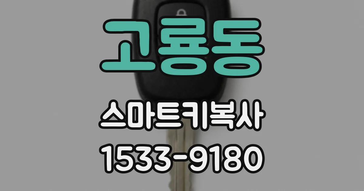 고룡동 스마트키복사