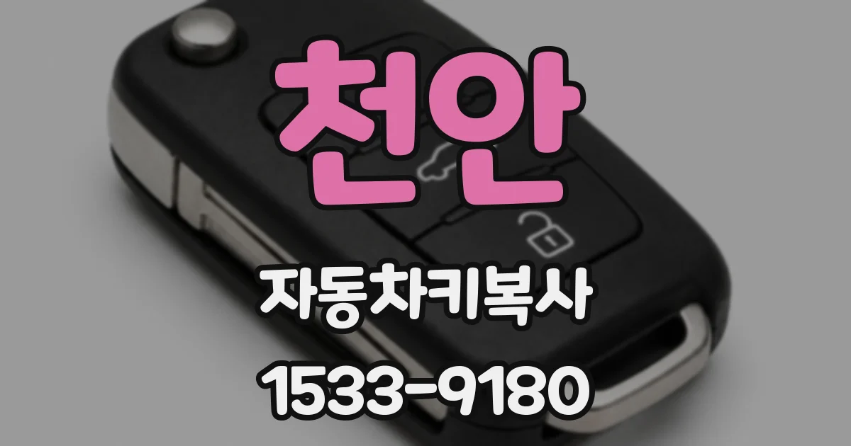 천안 자동차키복사