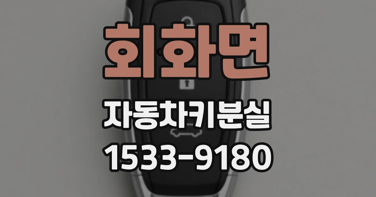 회화면 자동차키분실