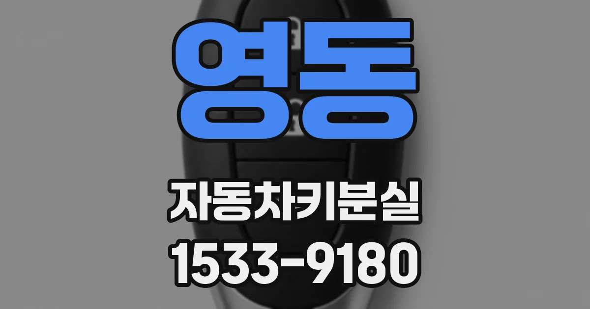 영동 자동차키분실