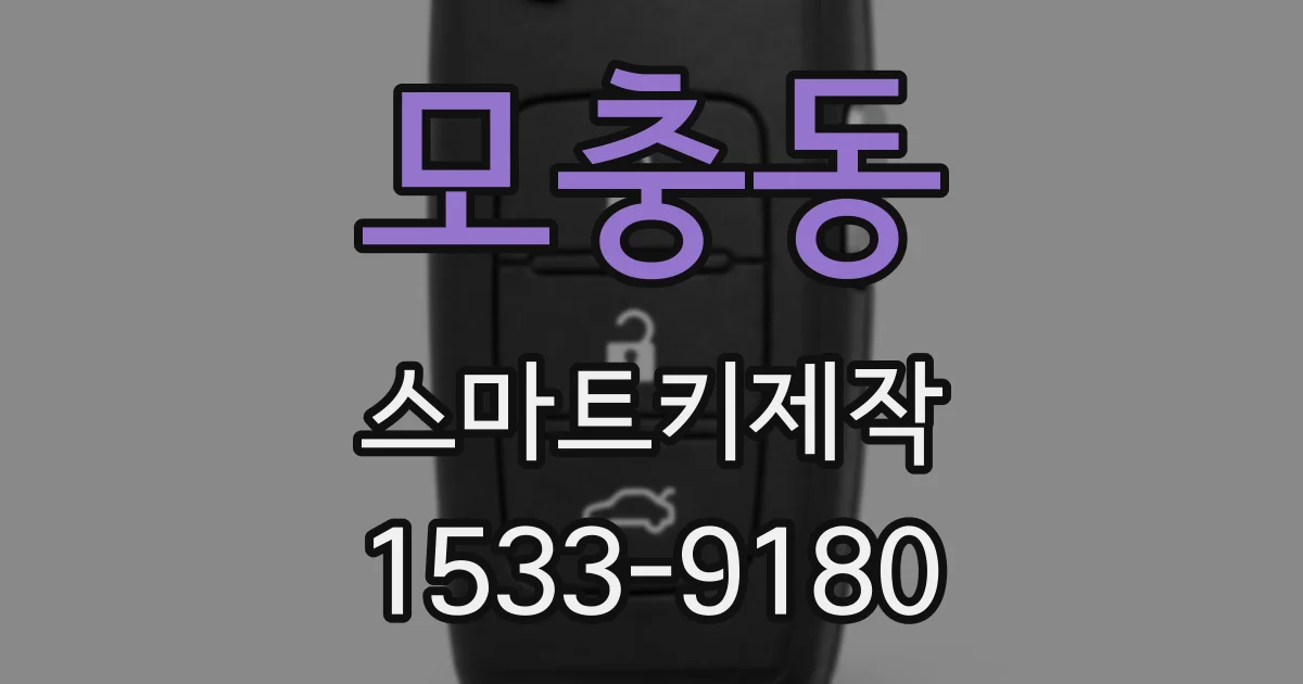 모충동 스마트키제작