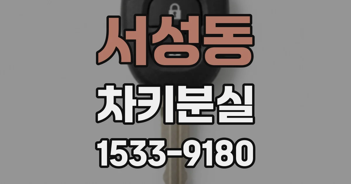 서성동 차키분실
