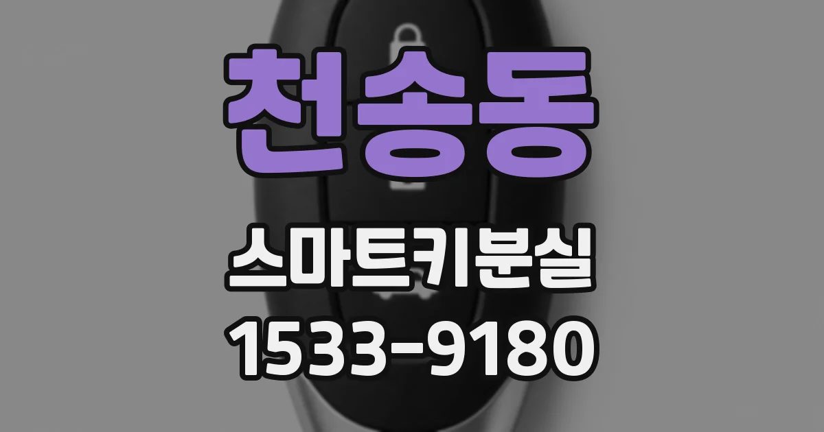 천송동 스마트키분실