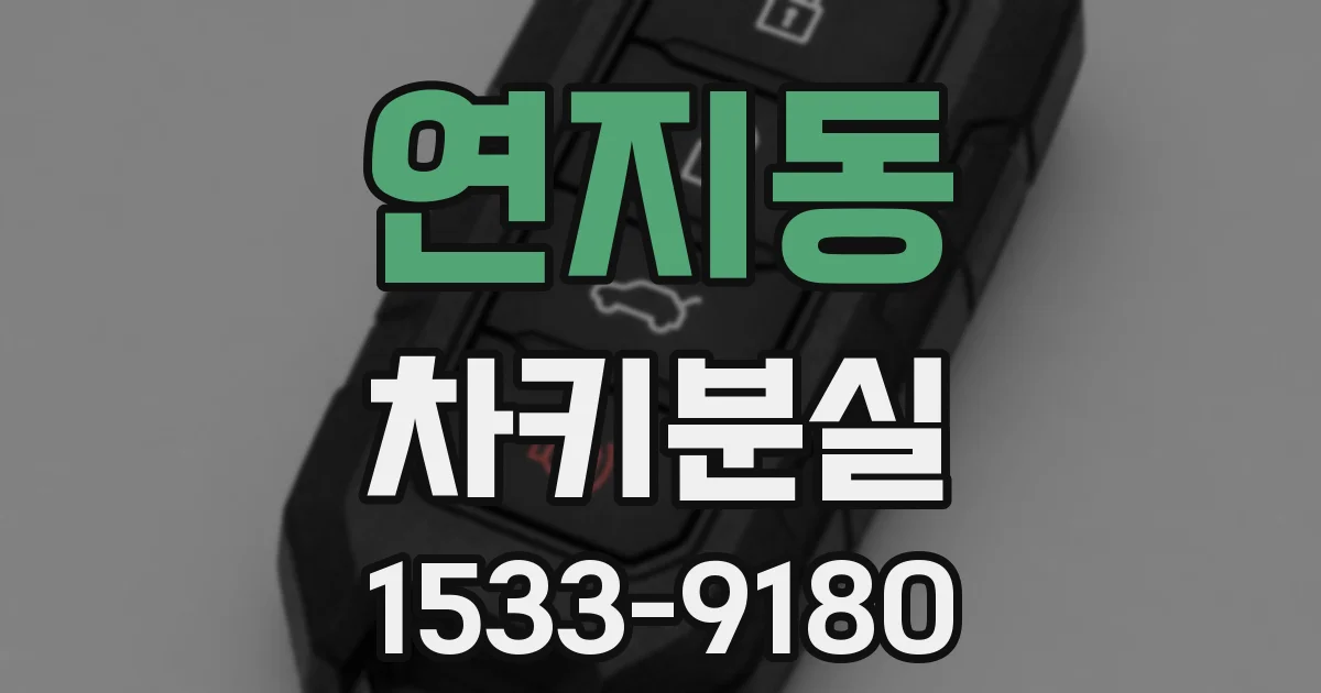 연지동 차키분실