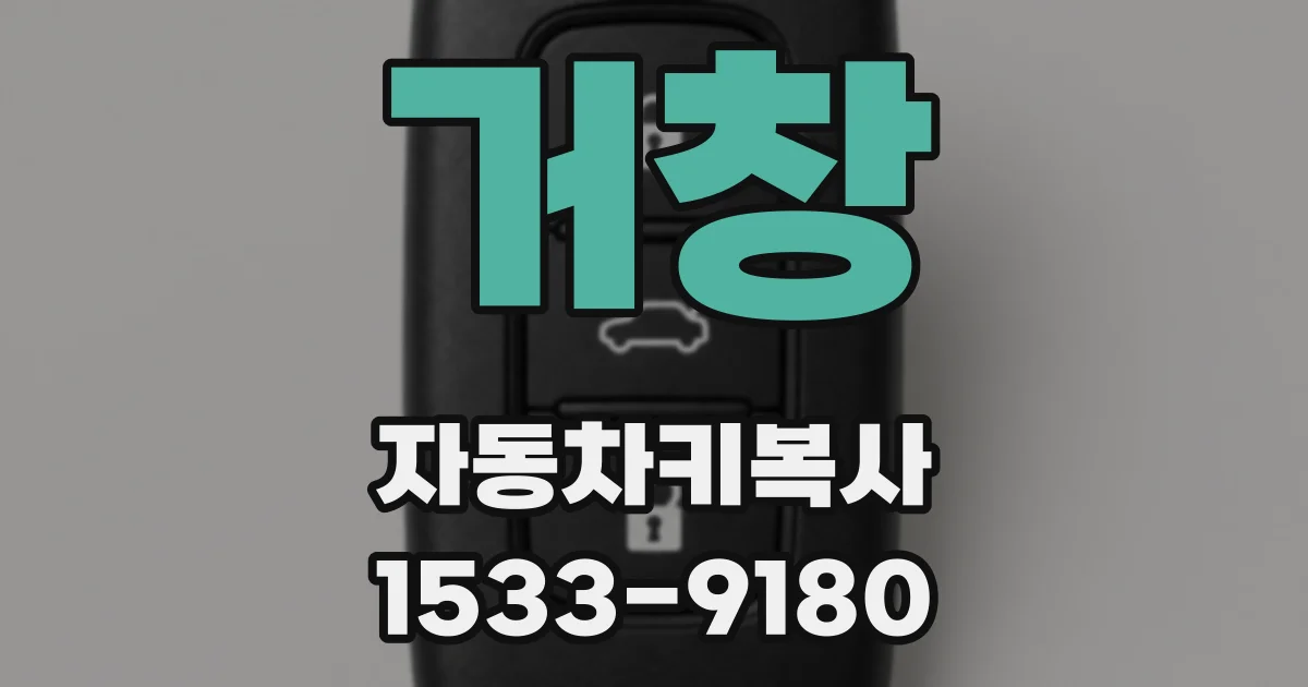 거창 자동차키복사