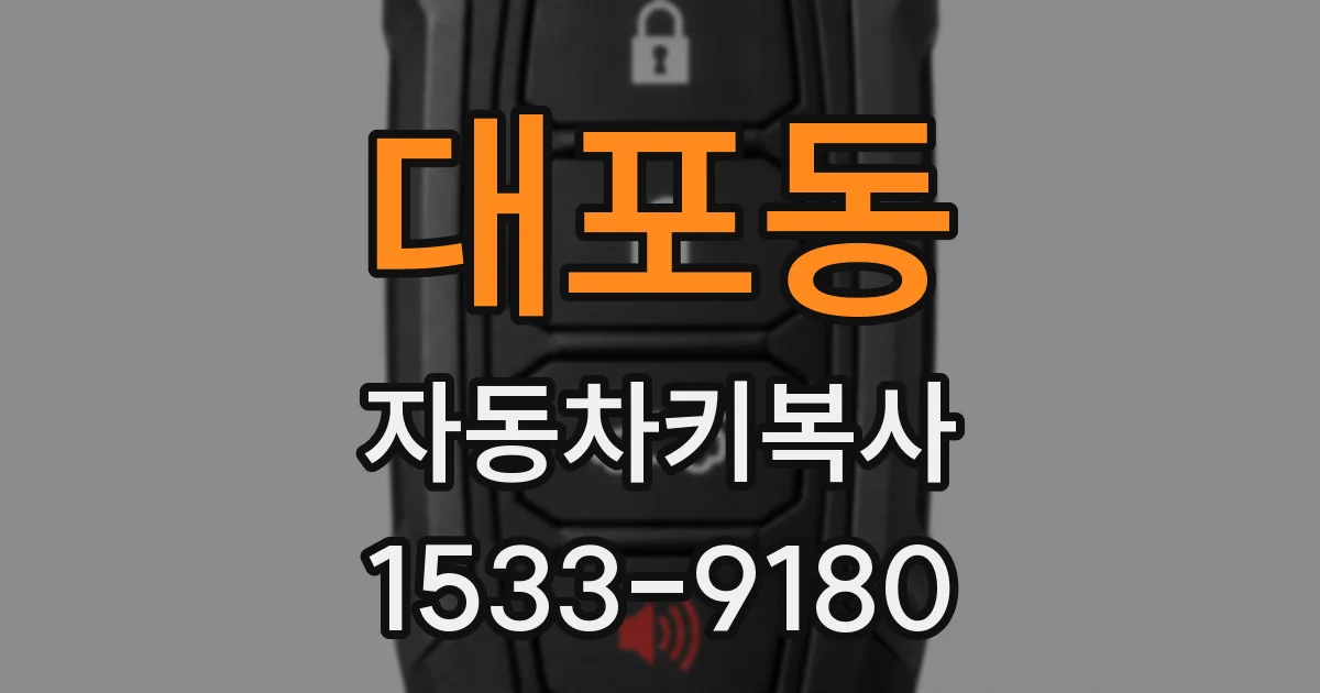 대포동 자동차키복사