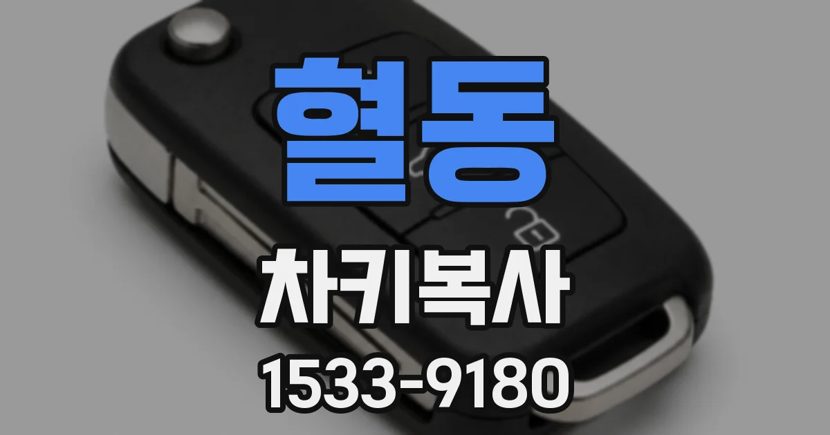 혈동 차키복사