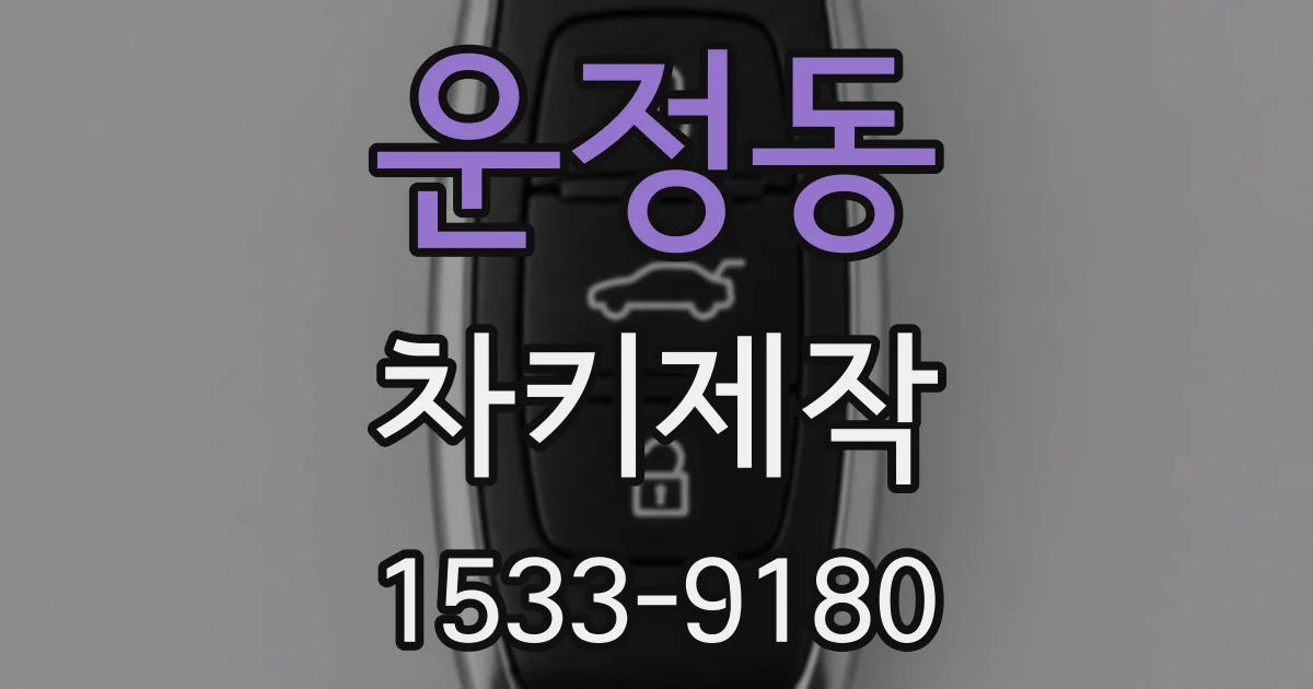 운정동 차키제작