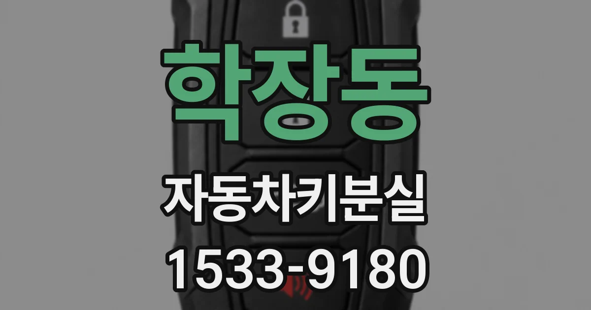 학장동 자동차키분실