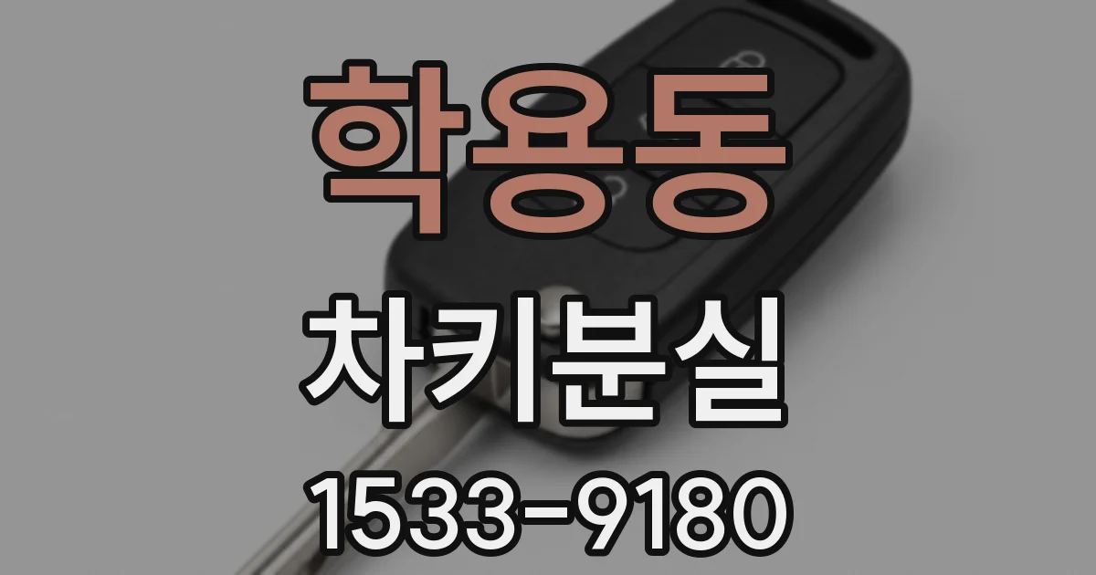 학용동 차키분실
