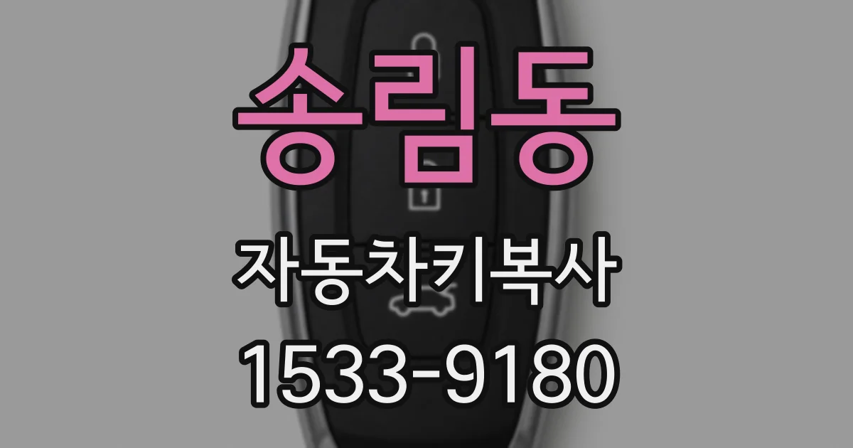 송림동 자동차키복사