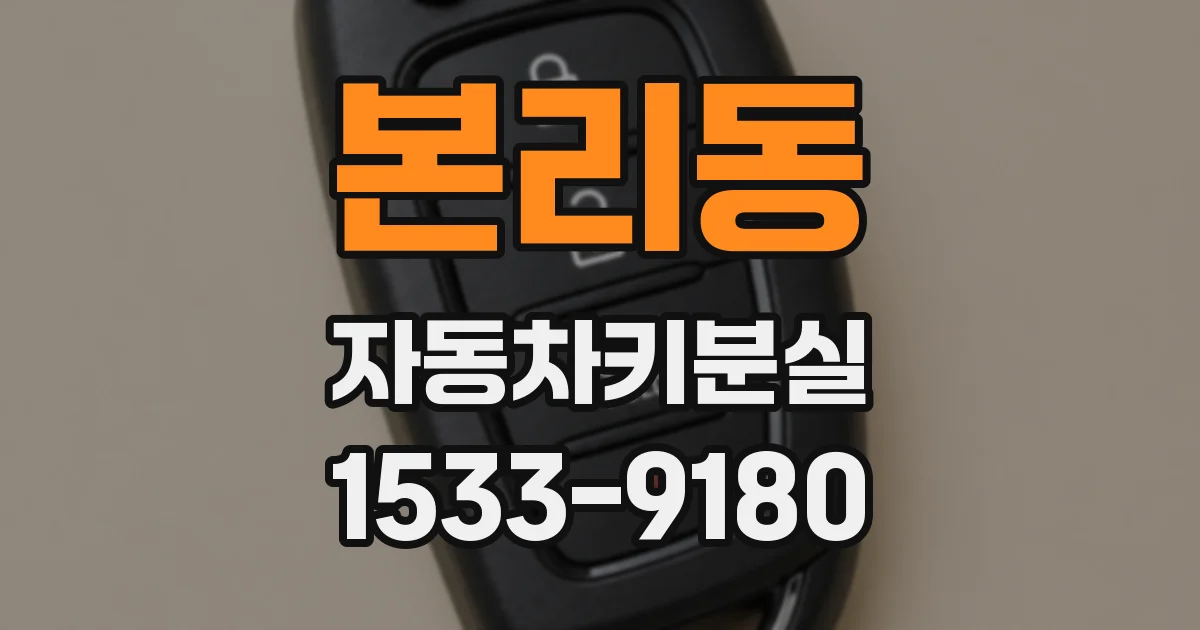본리동 자동차키분실