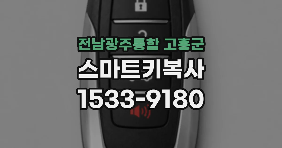 전남광주통합 고흥군 스마트키복사