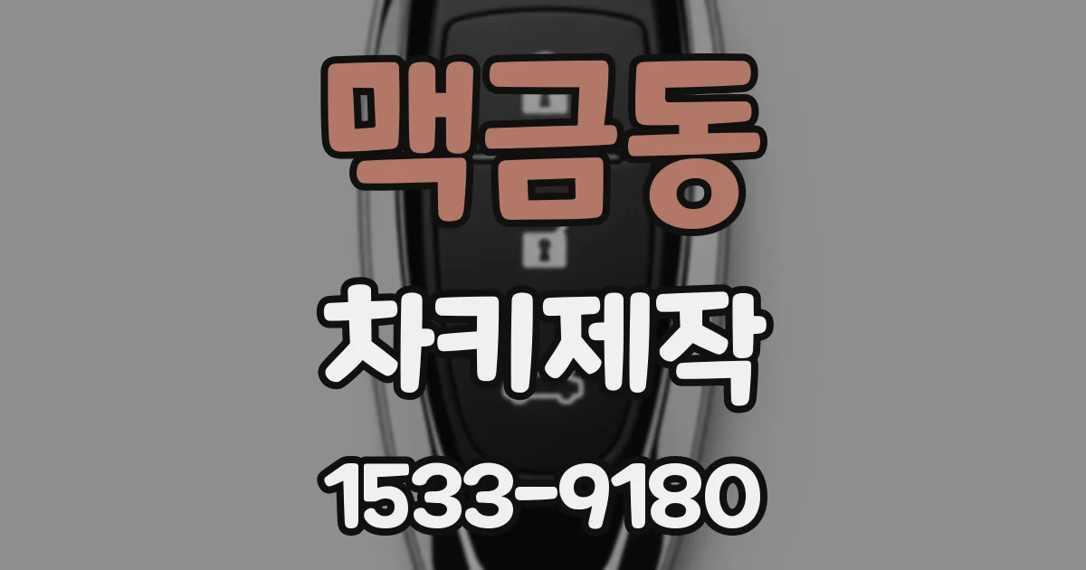 맥금동 차키제작