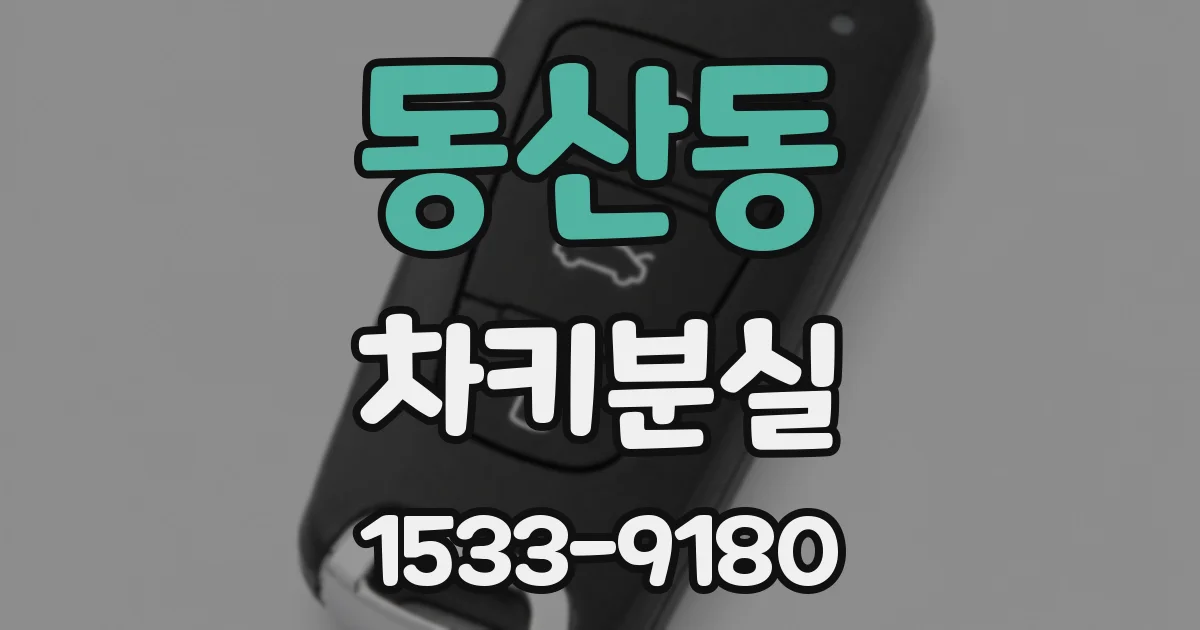 동산동 차키분실