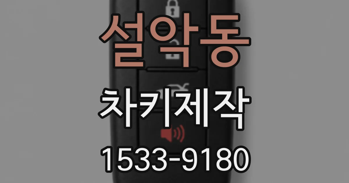 설악동 차키제작