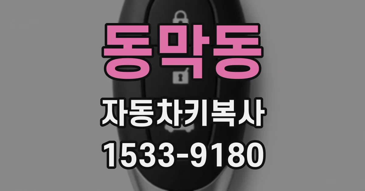 동막동 자동차키복사