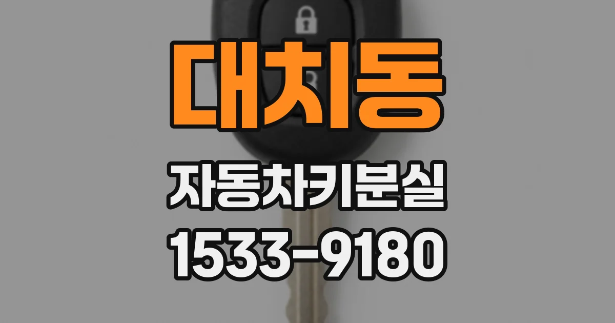 대치동 자동차키분실
