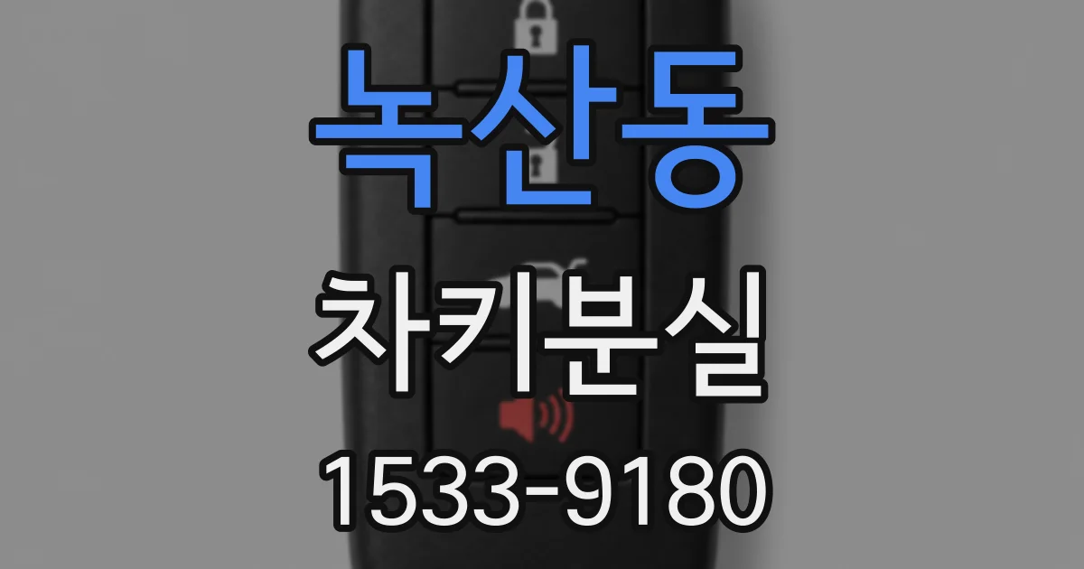 녹산동 차키분실
