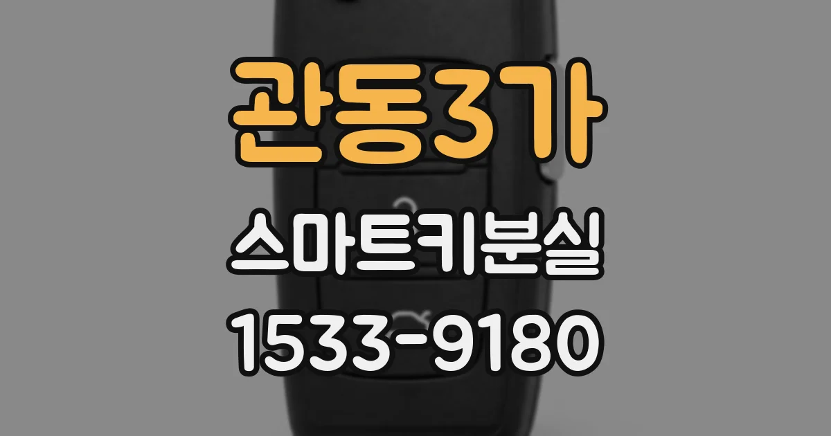관동3가 스마트키분실
