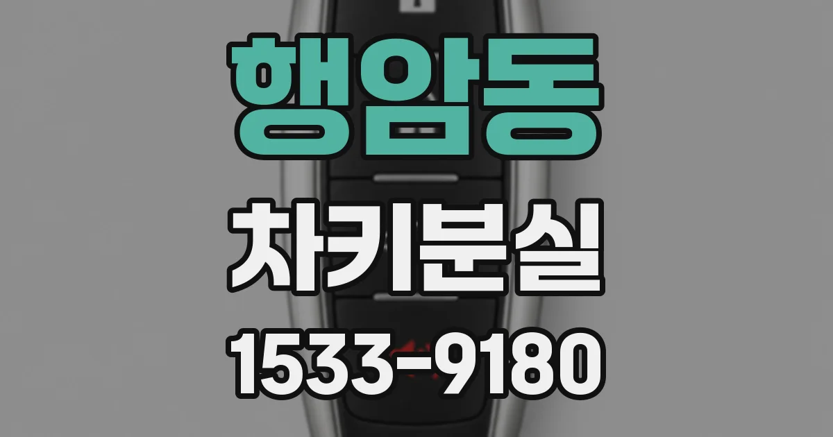 행암동 차키분실
