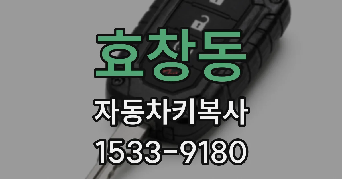 효창동 자동차키복사