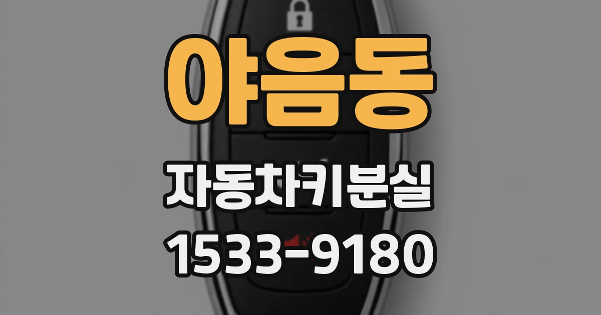 야음동 자동차키분실