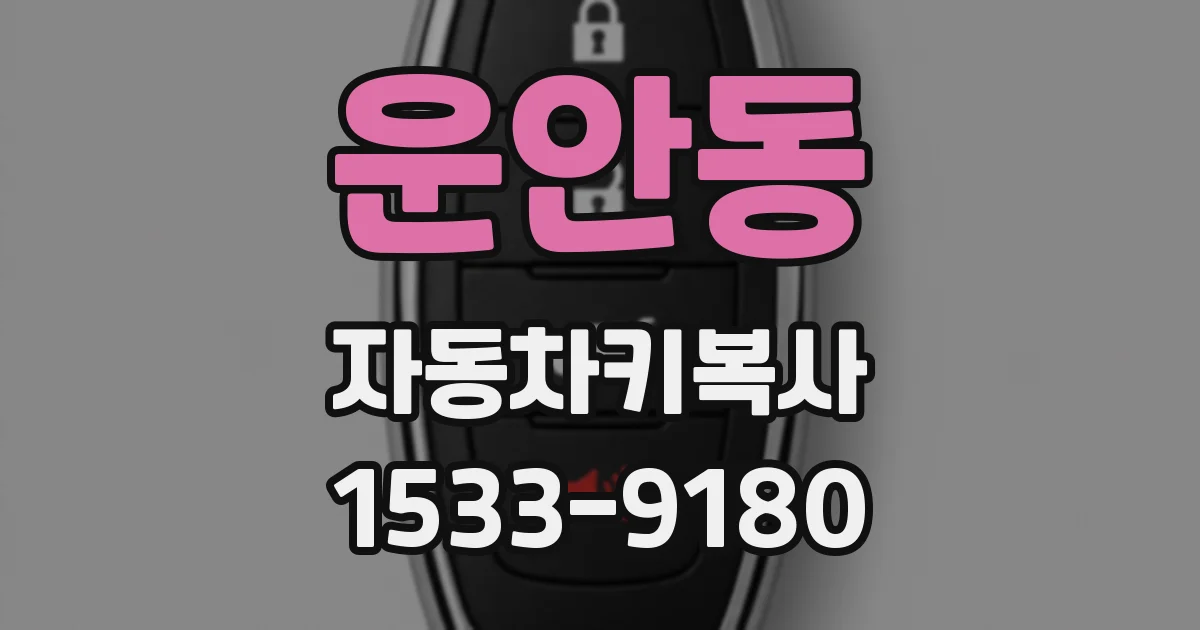 운안동 자동차키복사
