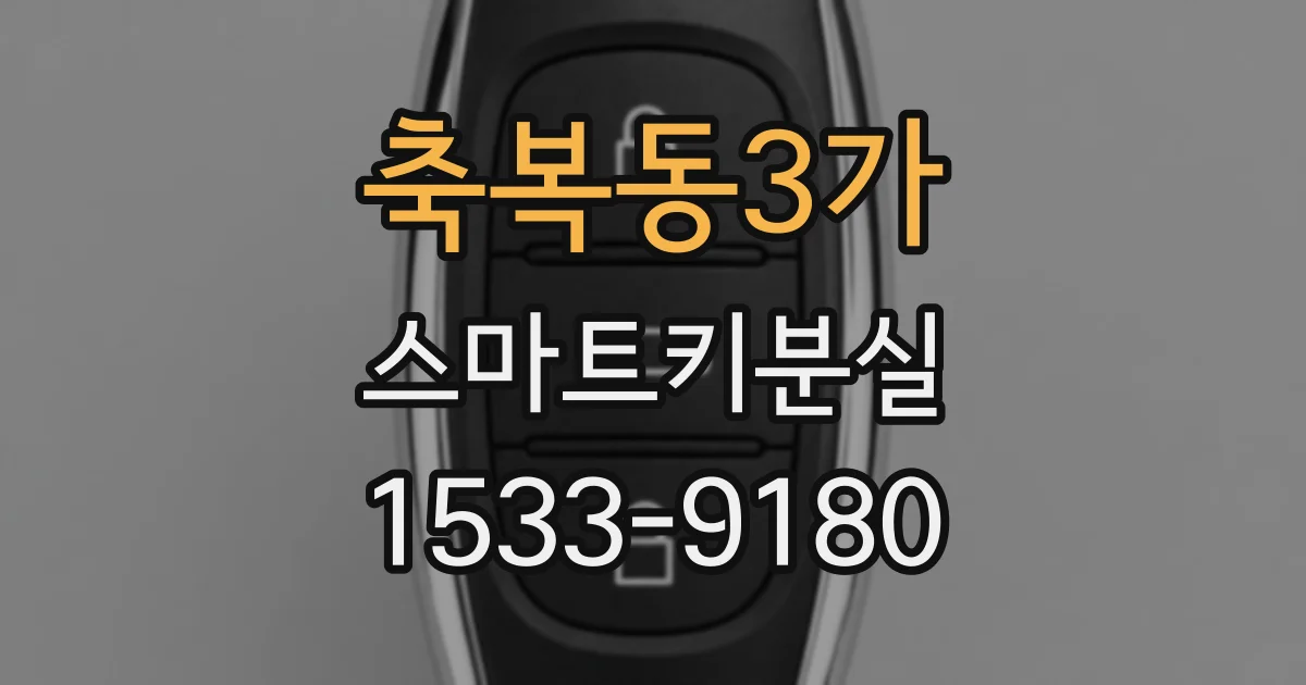 축복동3가 스마트키분실
