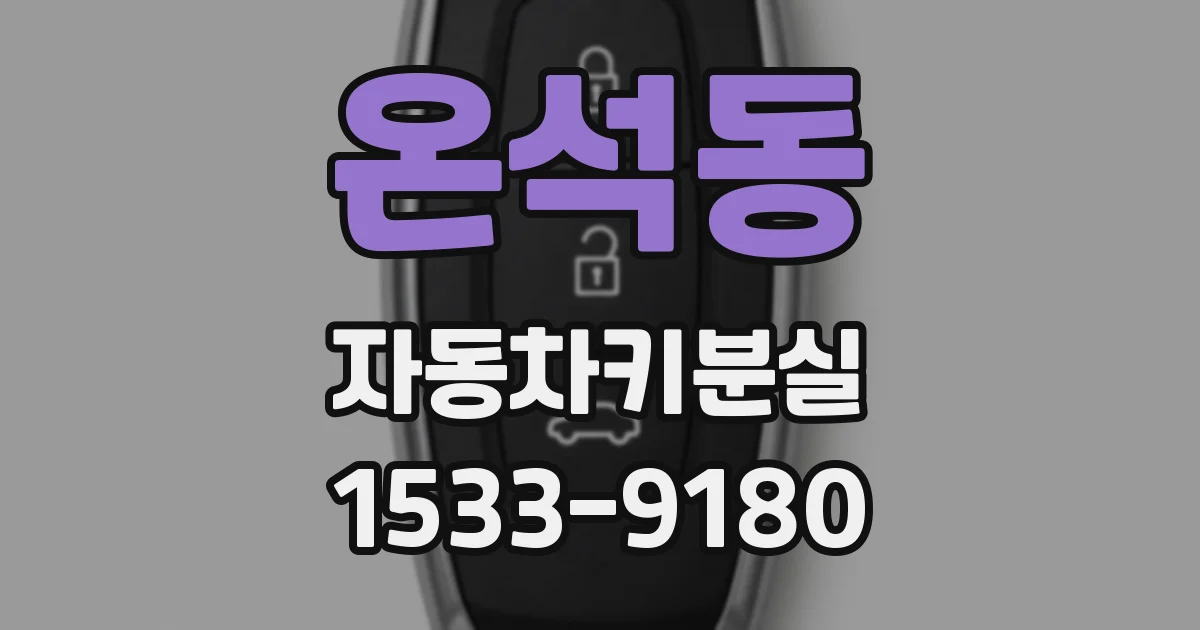 온석동 자동차키분실