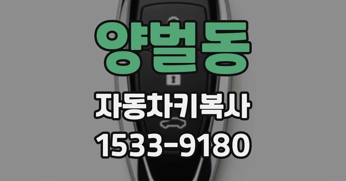양벌동 자동차키복사