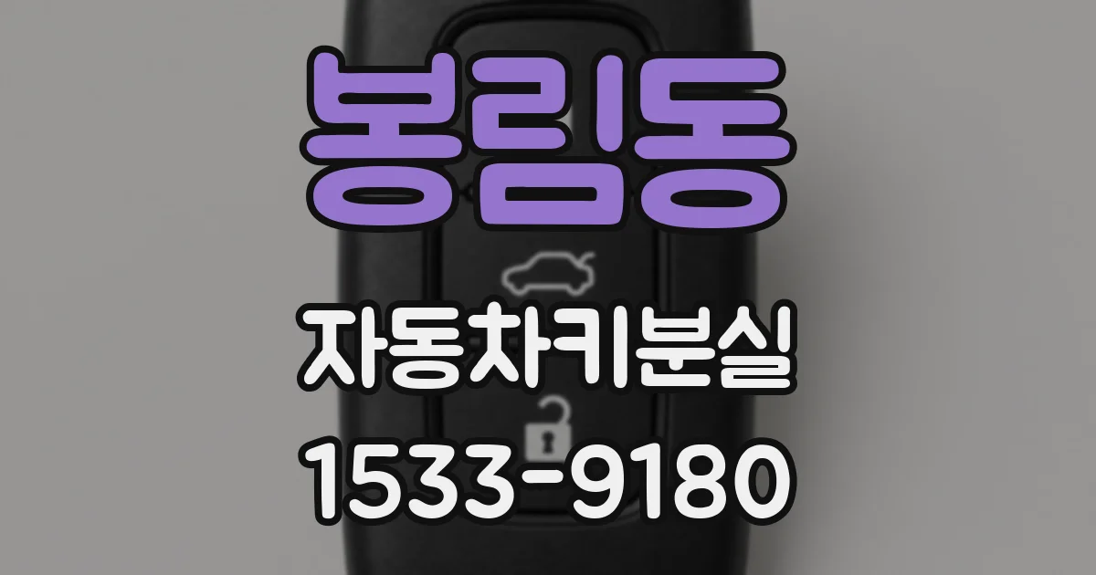 봉림동 자동차키분실