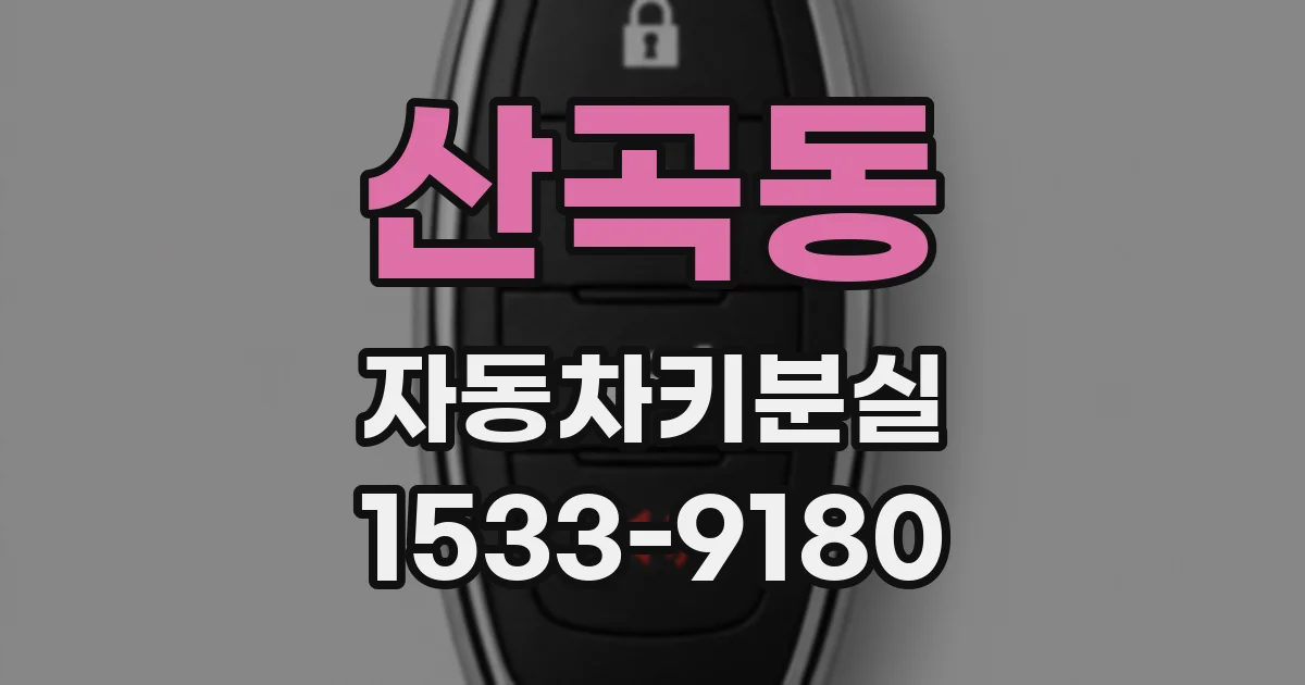 산곡동 자동차키분실