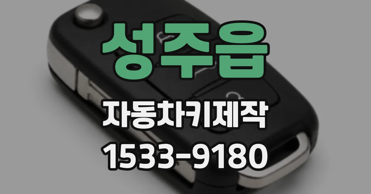 성주읍 자동차키제작