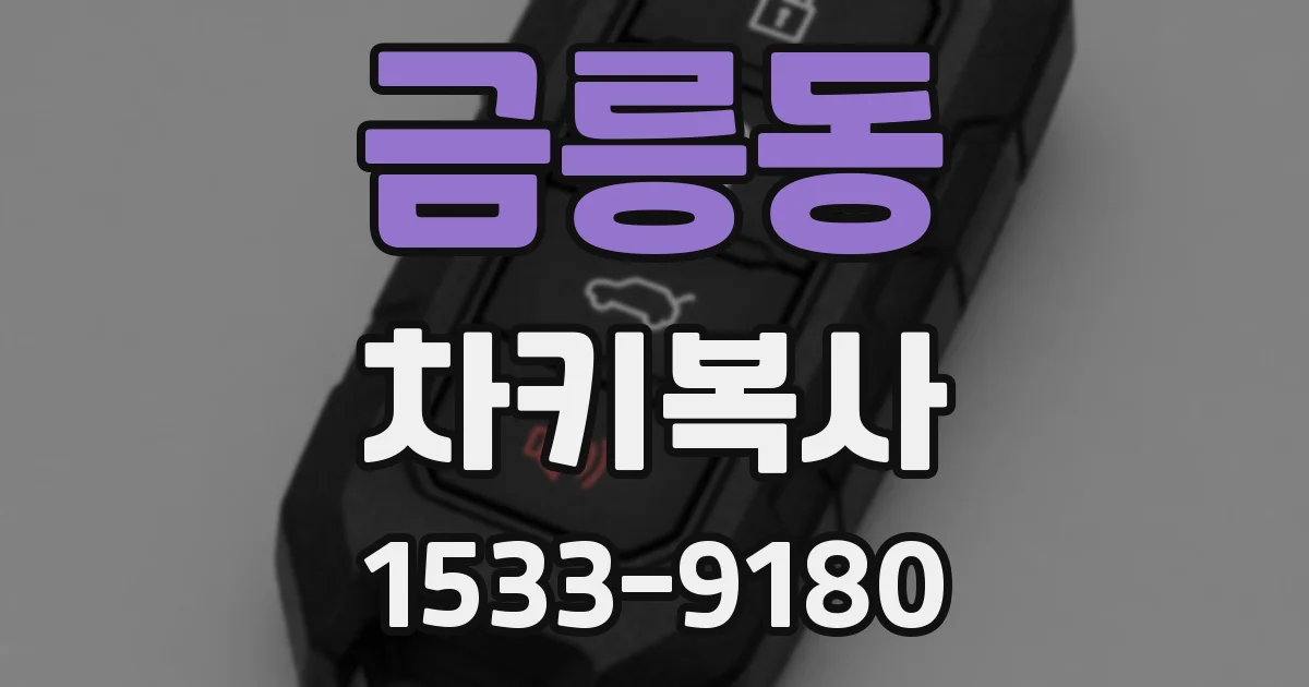 금릉동 차키복사