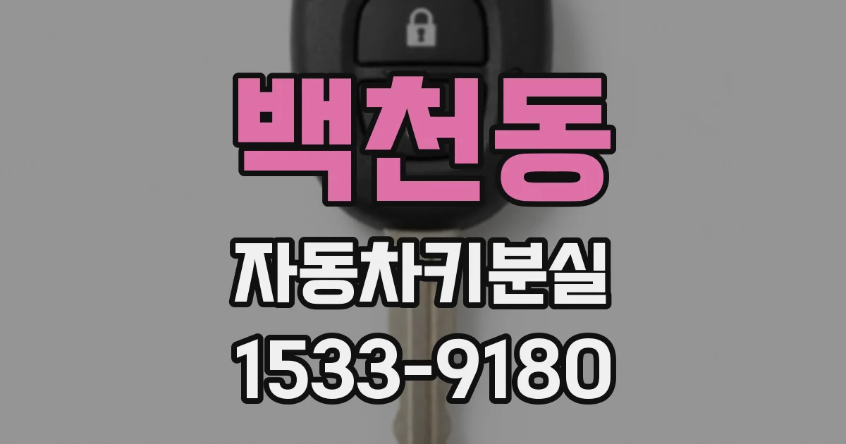 백천동 자동차키분실