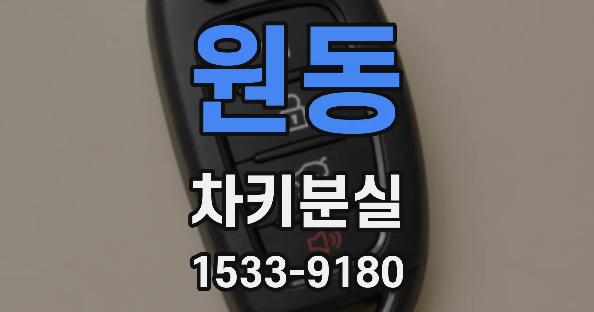 원동 차키분실