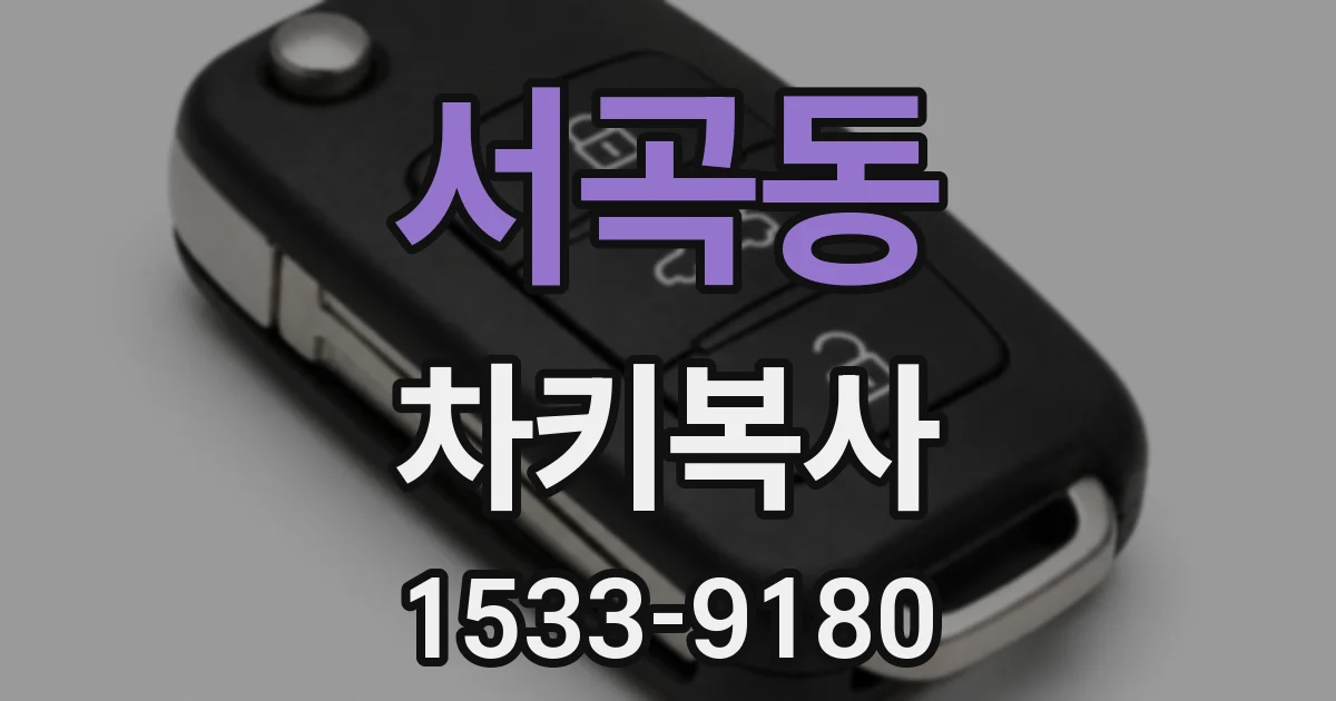 서곡동 차키복사
