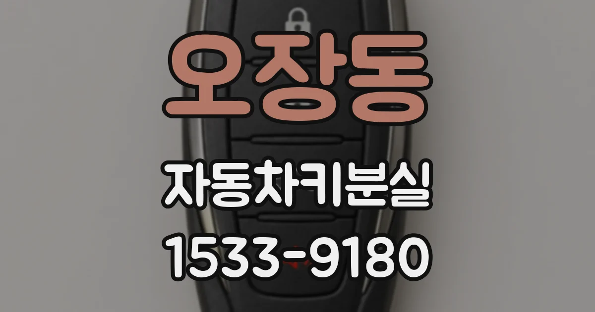 오장동 자동차키분실