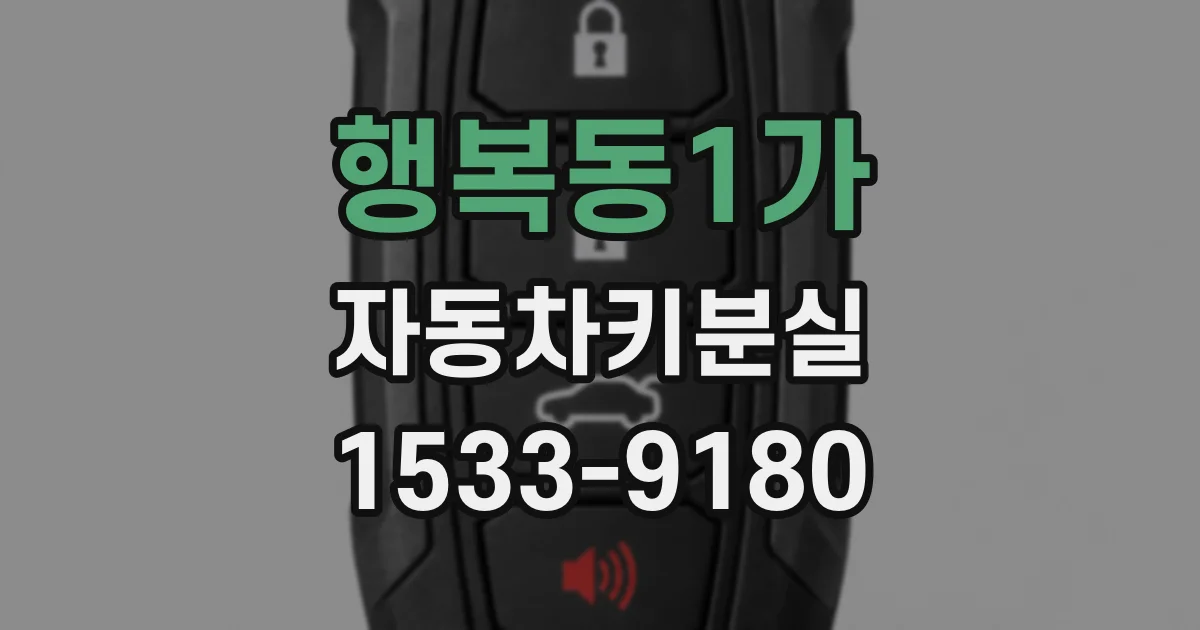 행복동1가 자동차키분실