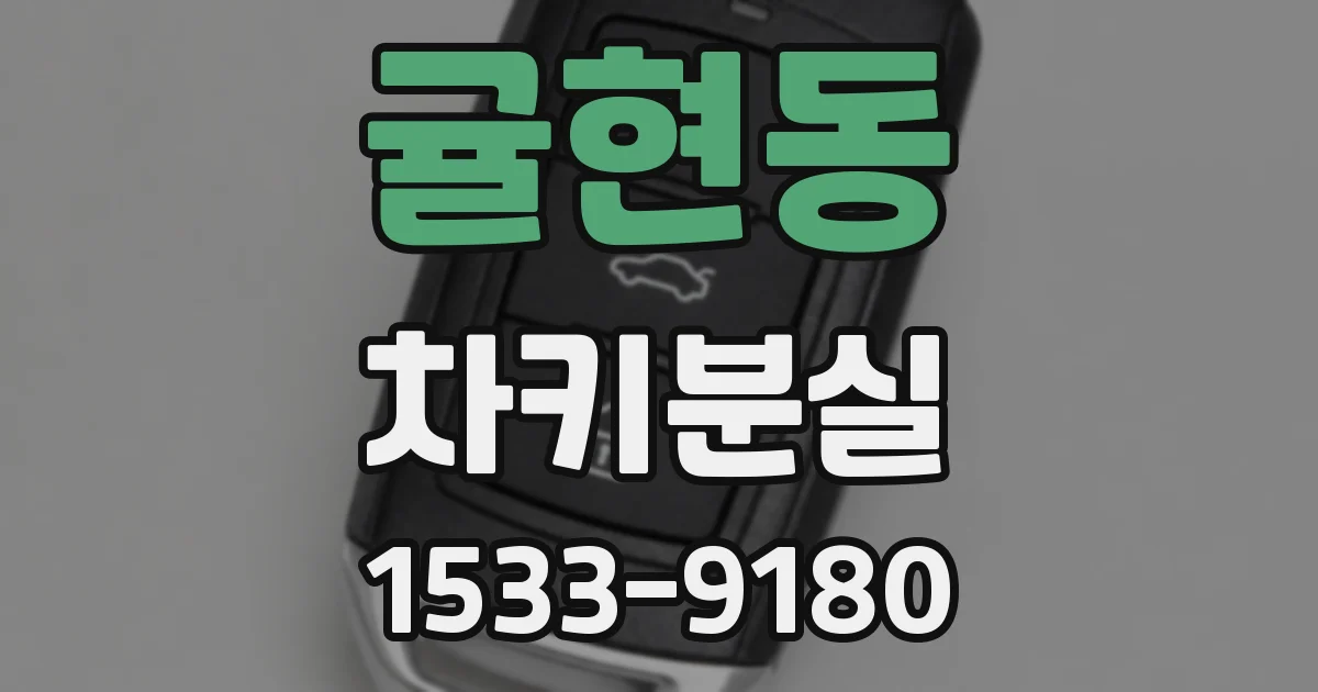 귤현동 차키분실