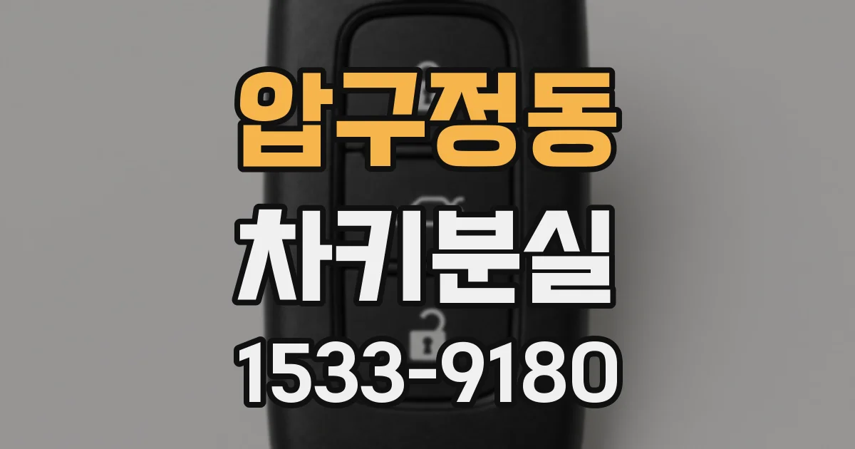 압구정동 차키분실